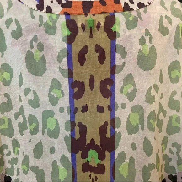 Cabi Multicolor Leopard Kimono Style Midi Dress - Picture 16 of 16